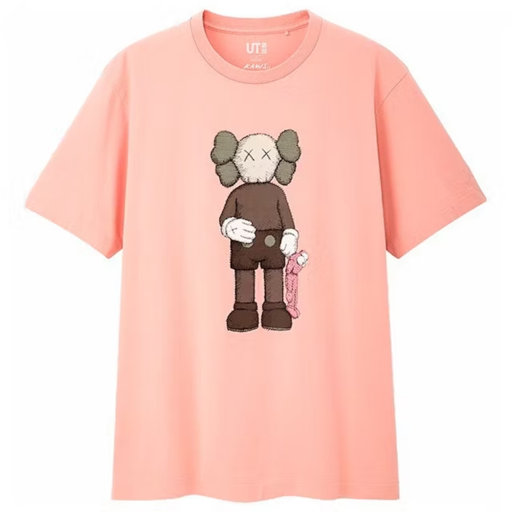 Kaws + Uniqlo Companion Pink Tshirt